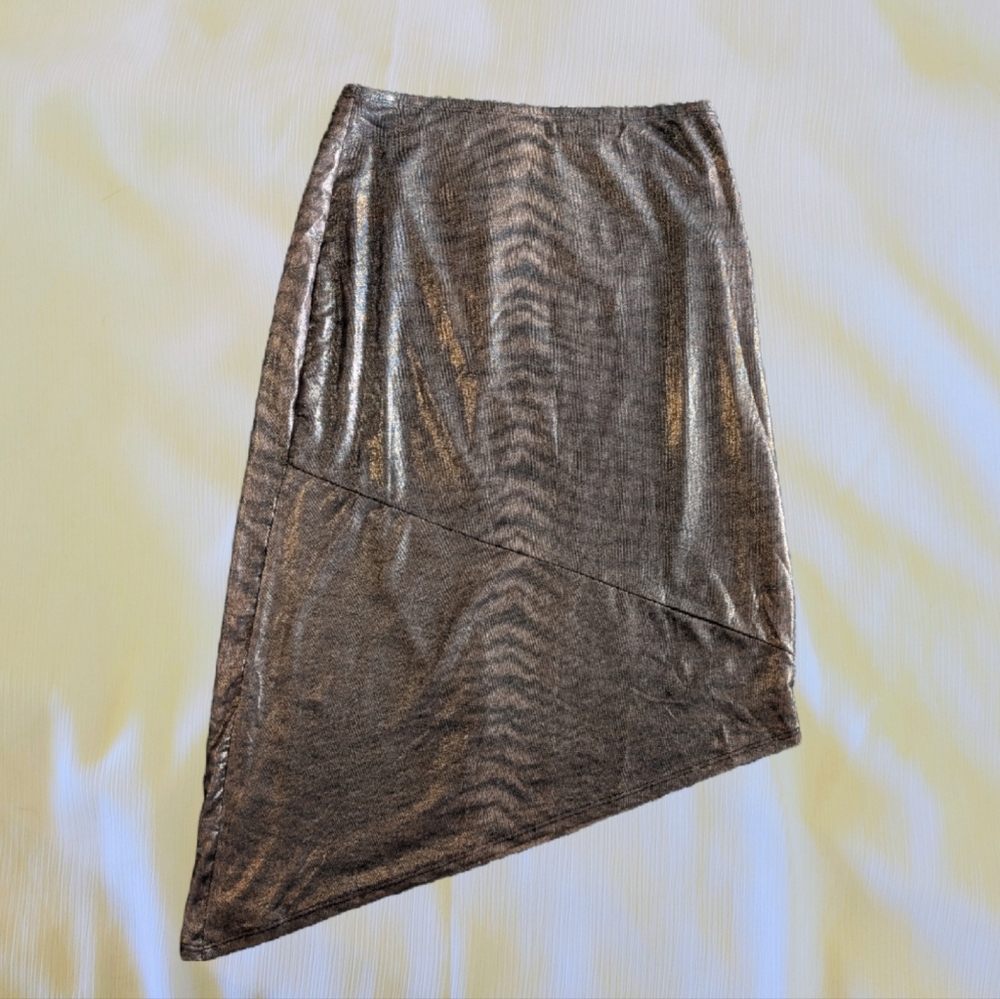 Y2K XOXO Animal Print Asymmetrical Skirt